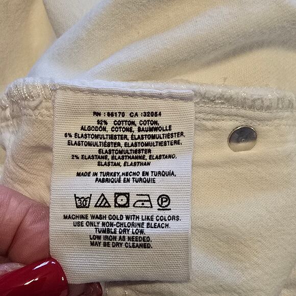 Pilcro and the Letterpress Jeans Womens 28 White High Rise Bootcut Casual Grunge - Picture 4 of 15